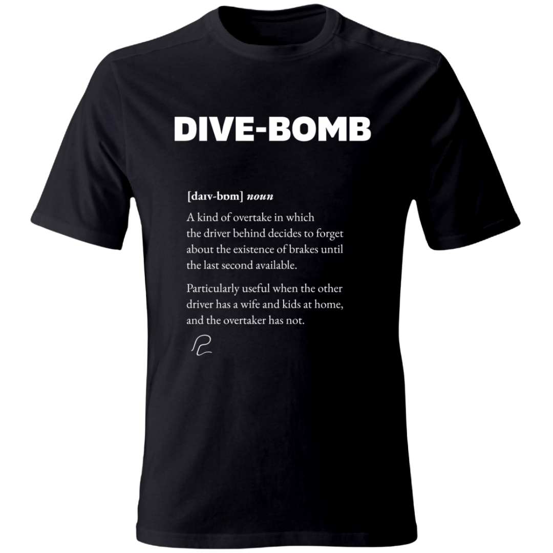 Divebomb TShirt Unisex Nera Fronte