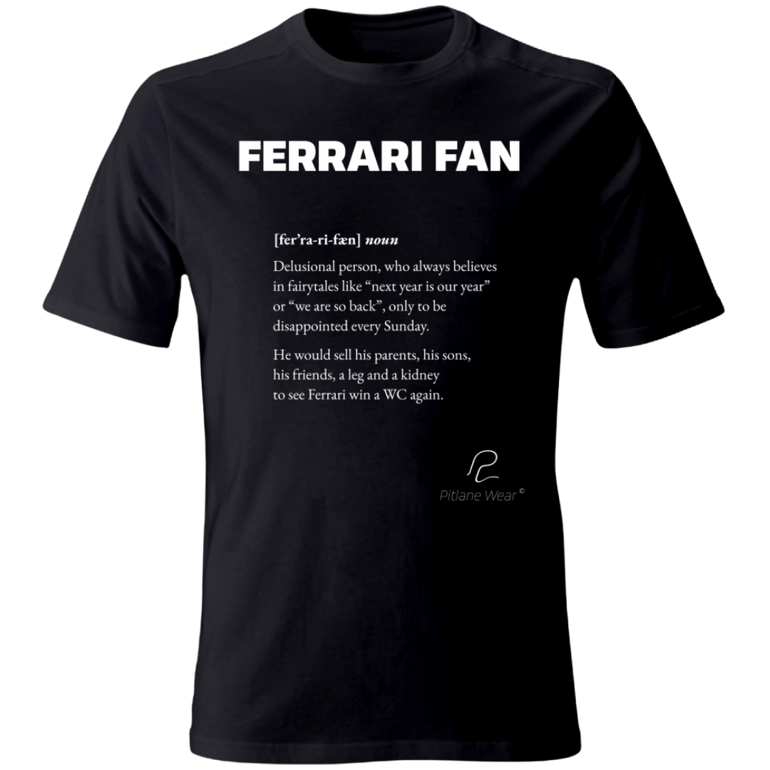 Ferrari Fan TShirt Nera Fronte