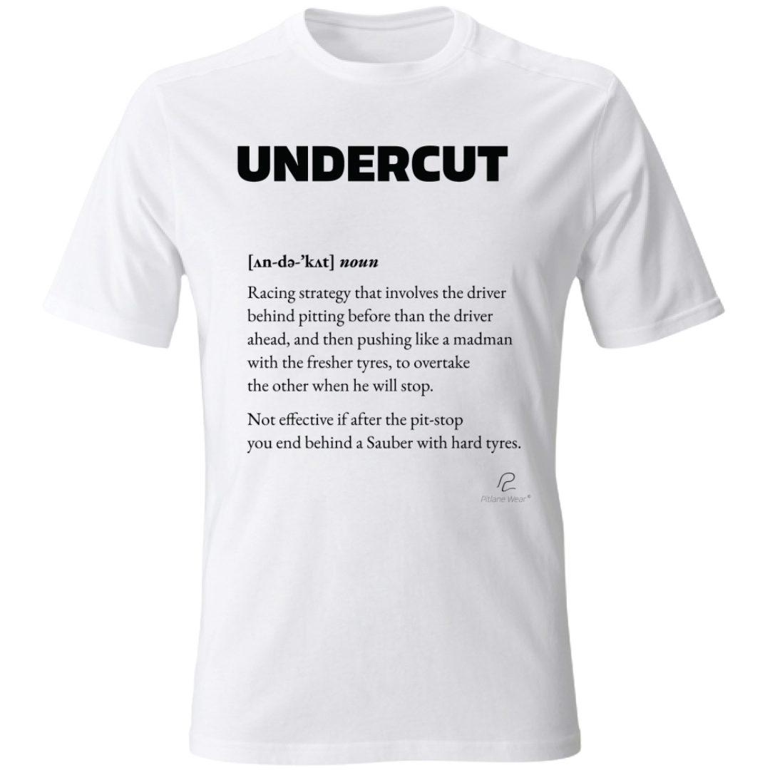 Undercut TShirt Unisex Bianca Fronte