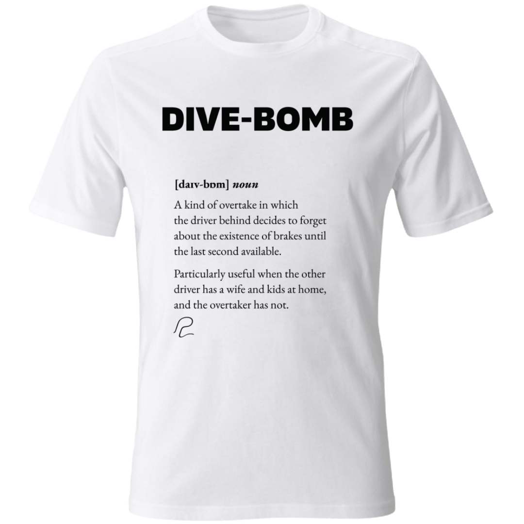 Divebomb TShirt Unisex Bianca Fronte