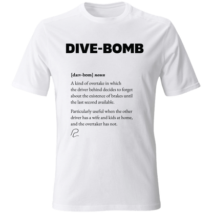 Divebomb TShirt Unisex Bianca Fronte