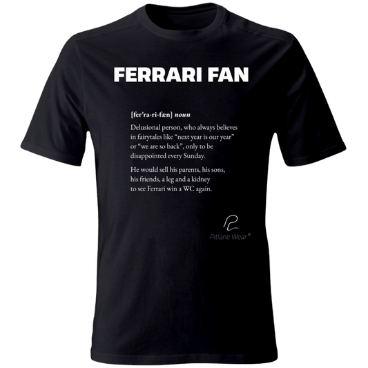 Ferrari Fan TShirt Nera Fronte