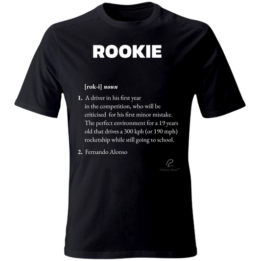 Rookie Driver TShirt Unisex Nera Fronte