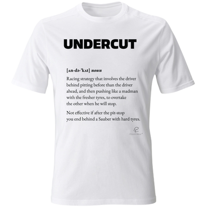 Undercut TShirt Unisex Bianca Fronte